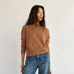 Reformation Nikki Crew Cashmere Sweater, Size Large